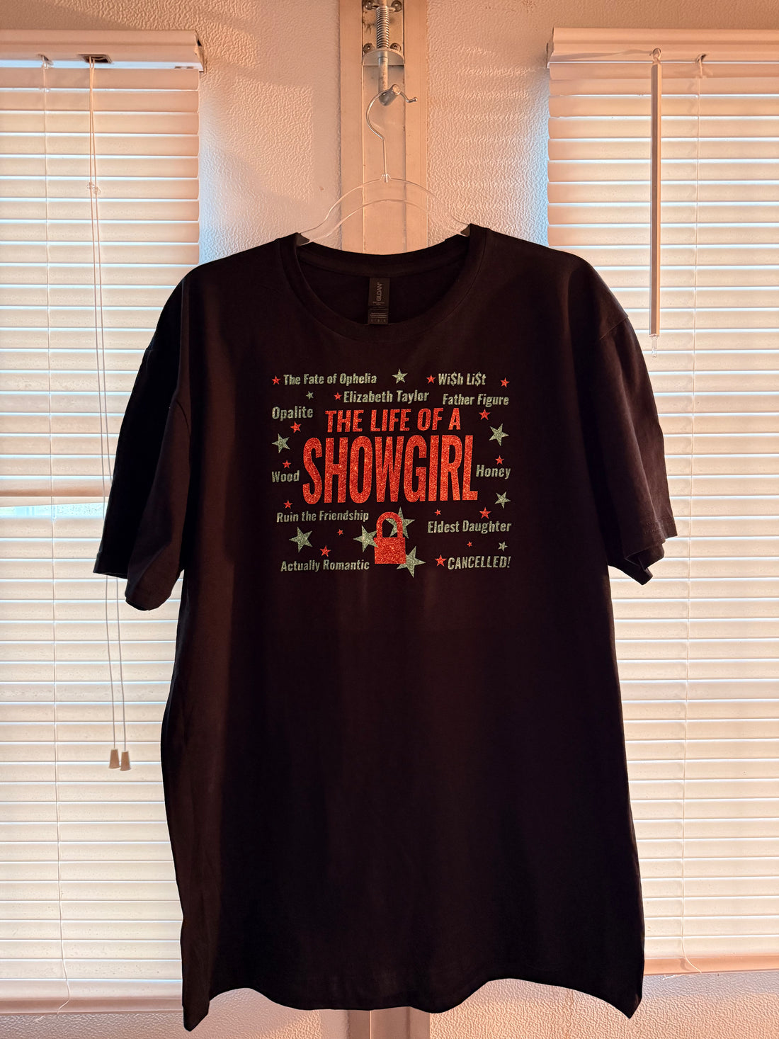 The Life Of A Showgirl TrackList T-Shirt (MADE TO ORDER)