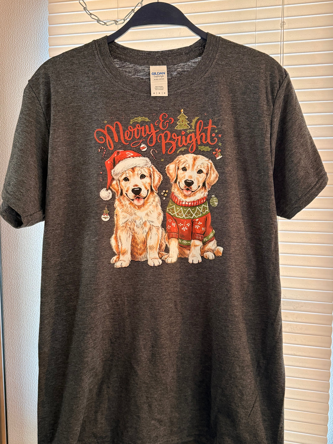 Merry And Bright Pups T-Shirt (READY TO WEAR)