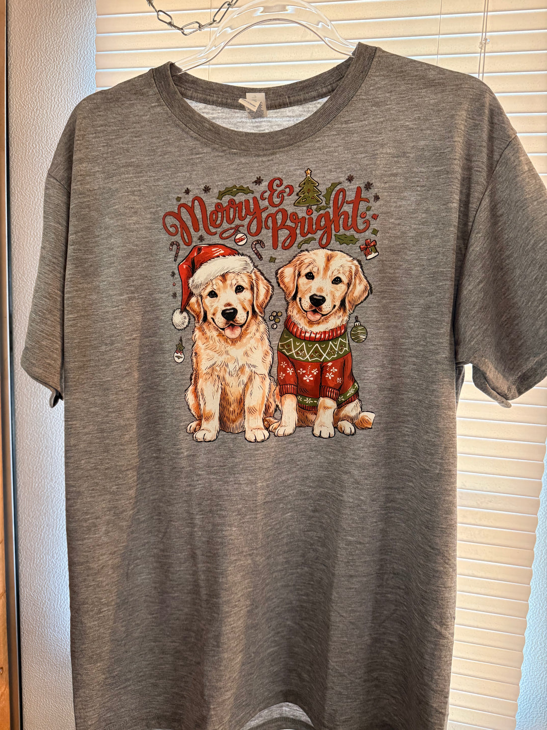 Merry And Bright Pups T-Shirt (READY TO WEAR)